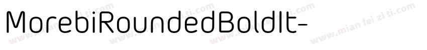 MorebiRoundedBoldIt字体转换