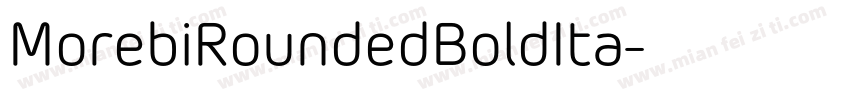 MorebiRoundedBoldIta字体转换