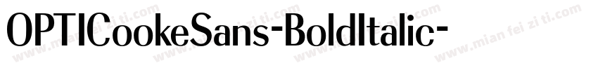 OPTICookeSans-BoldItalic字体转换