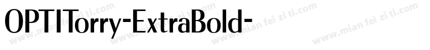 OPTITorry-ExtraBold字体转换