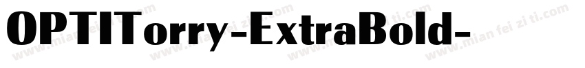 OPTITorry-ExtraBold字体转换