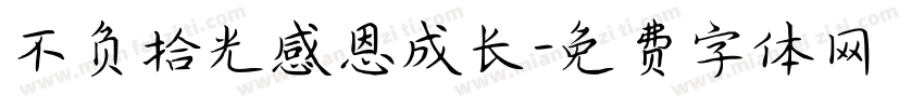 不负拾光感恩成长字体转换