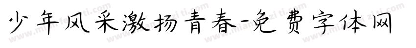 少年风采激扬青春字体转换