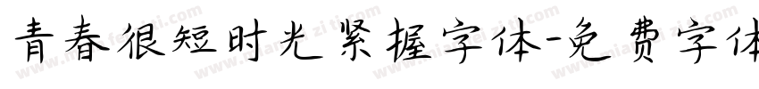 青春很短时光紧握字体字体转换