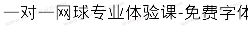 一对一网球专业体验课字体转换