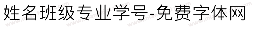 姓名班级专业学号字体转换