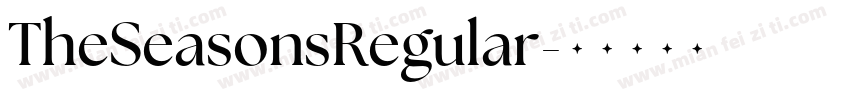 TheSeasonsRegular字体转换
