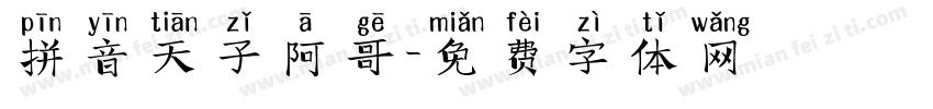 拼音天子阿哥字体转换