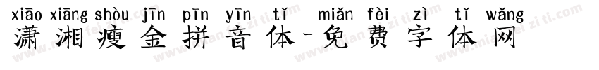 潇湘瘦金拼音体字体转换
