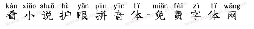 看小说护眼拼音体字体转换
