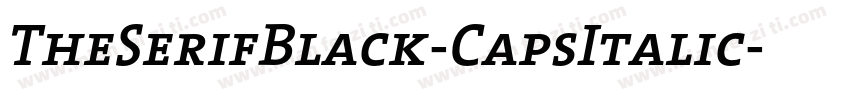 TheSerifBlack-CapsItalic字体转换