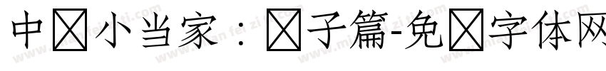 中华小当家：饺子篇字体转换