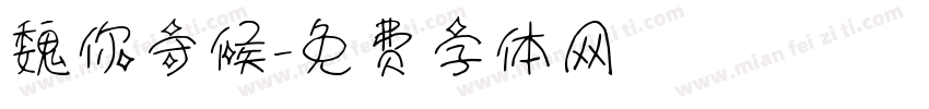 魏你守候字体转换