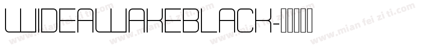 WIDEAWAKEBLACK字体转换