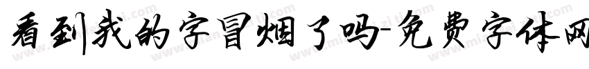 看到我的字冒烟了吗字体转换