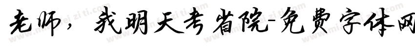 老师，我明天考省院字体转换