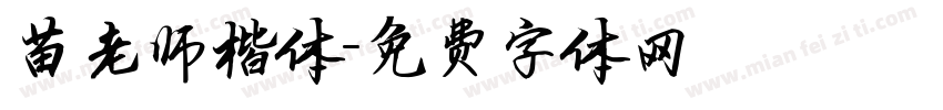 苗老师楷体字体转换