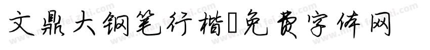 文鼎大钢笔行楷字体转换