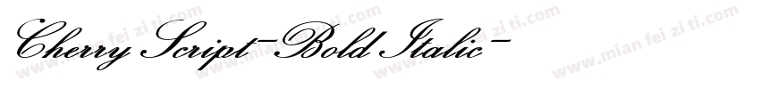 CherryScript-BoldItalic字体转换