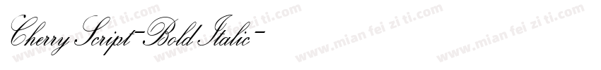 CherryScript-BoldItalic字体转换