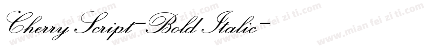 CherryScript-BoldItalic字体转换