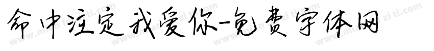 命中注定我爱你字体转换