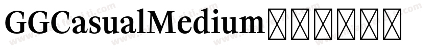 GGCasualMedium字体转换