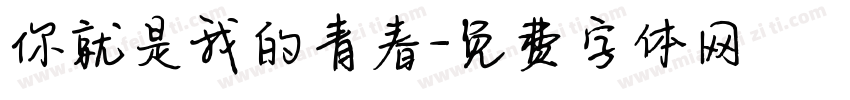 你就是我的青春字体转换