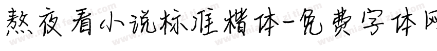 熬夜看小说标准楷体字体转换