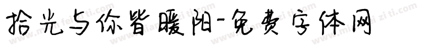 拾光与你皆暖阳字体转换