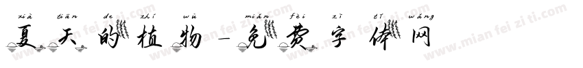 夏天的植物字体转换