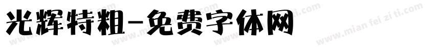 光辉特粗字体转换