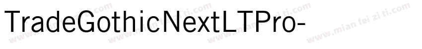 TradeGothicNextLTPro字体转换