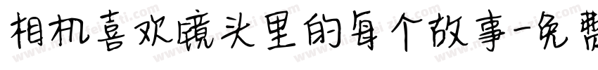 相机喜欢镜头里的每个故事字体转换