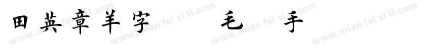 田英章羊字楷書毛筆手筆字体转换