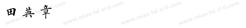 田英章加粗字体字体转换