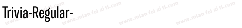 Trivia-Regular字体转换