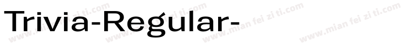 Trivia-Regular字体转换