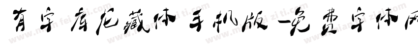 有字库龙藏体手机版字体转换