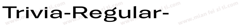Trivia-Regular字体转换