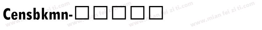 Censbkmn字体转换