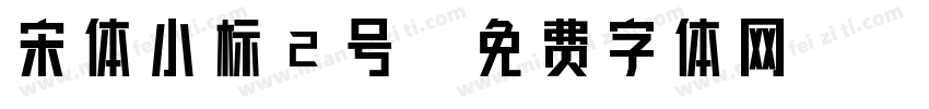 宋体小标2号字体转换
