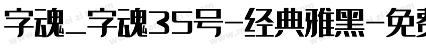 字魂_字魂35号-经典雅黑字体转换