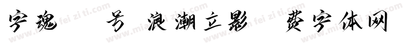 字魂221号-浪潮立影字体转换