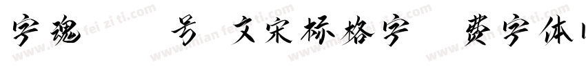 字魂4022号-文宋标格字字体转换