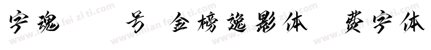 字魂4314号-金榜逸影体字体转换