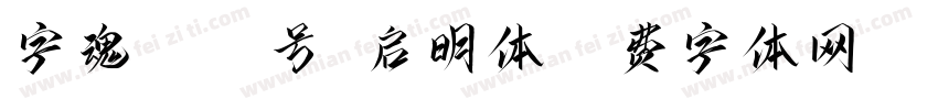 字魂5034号-启明体字体转换