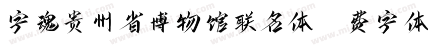 字魂贵州省博物馆联名体字体转换