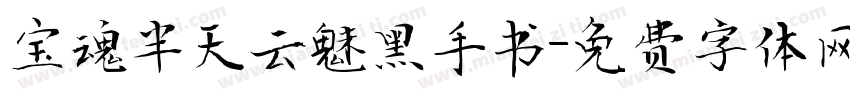 宝魂半天云魅黑手书字体转换