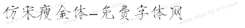仿宋瘦金体字体转换